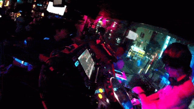 Picture of me doing DJ in nightclub, animated